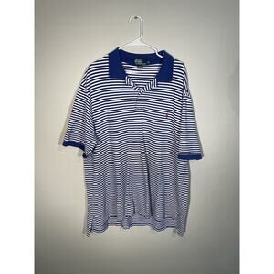Polo Ralph Lauren Men's Shirt Classic Logo Size 2XLT Blue White Striped